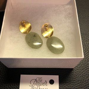 Earrings with Jadite Stone